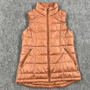 REI Vest Womens Small Orange 650 Down Puffer Packable Lightweight Quilted